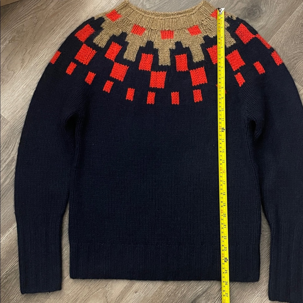 J. Crew Collection Cashmere Mohair Knit Sweater Geometric Design 2012 Rare Style - Picture 9 of 12